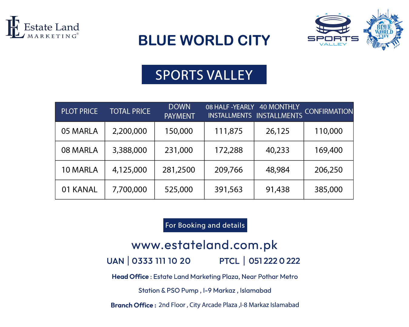Sports Valley Payment Plan 2023