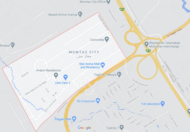 location map of mumtaz city