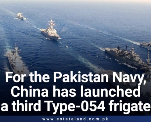 For the Pakistan Navy, China has launched a third Type-054 frigate