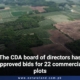 The CDA board of directors has approved bids for 22 commercial plots