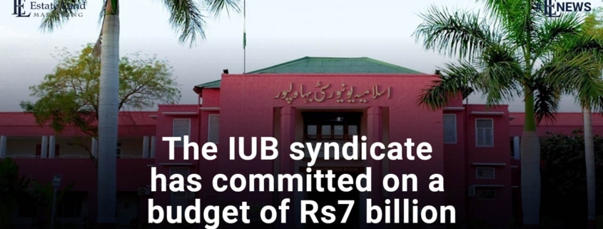 The IUB syndicate has committed on a budget of Rs7 billion