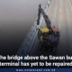 The bridge above the Sawan bus terminal has yet to be repaired