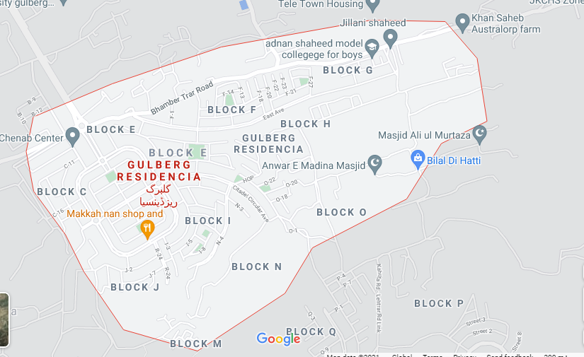 Gulberg Greens Islamabad Location Mapp