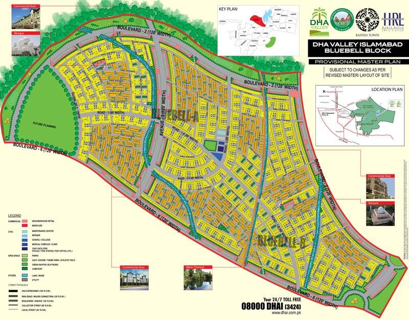 master plan of DHA Valley Islamabad