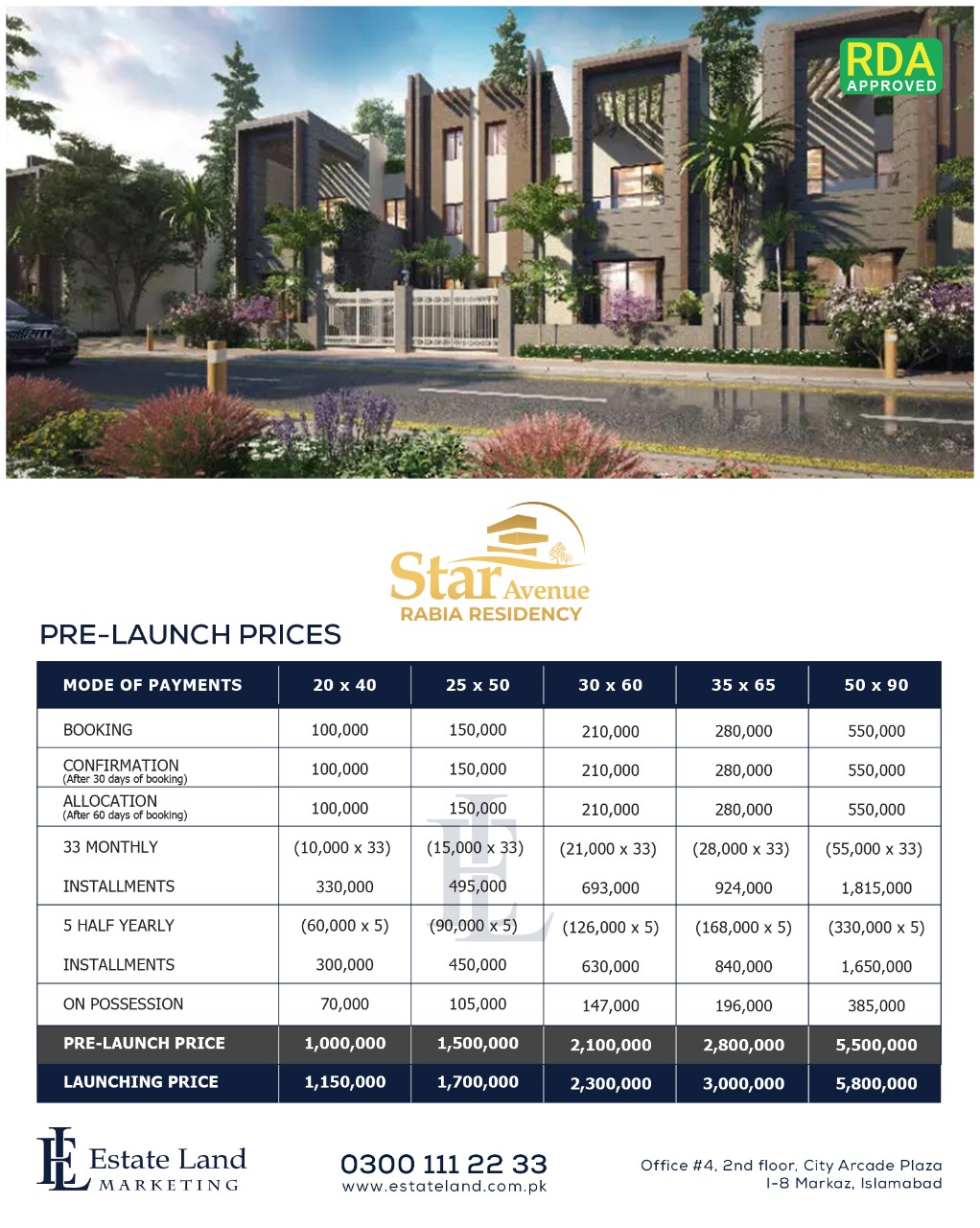 Star Avenue-Rabia Residency Residential Payment Plan 