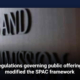Regulations governing public offerings modified the SPAC framework