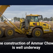 The construction of Ammar Chowk is well underway