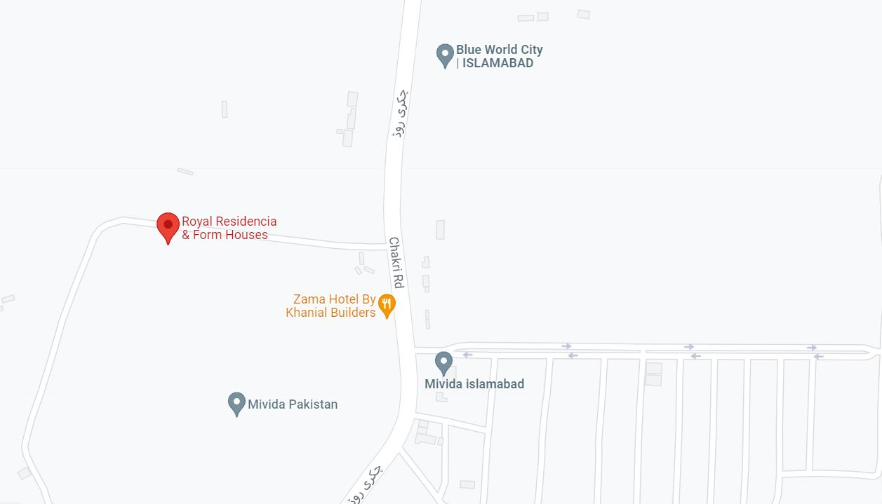 royal residencia islamabad location map