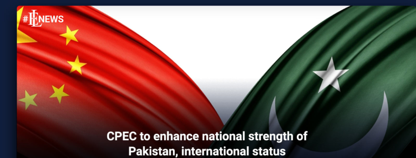 CPEC to enhance national strength of Pakistan, international status