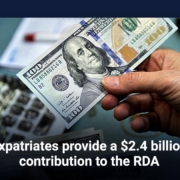 Expatriates provide a $2.4 billion contribution to the RDA