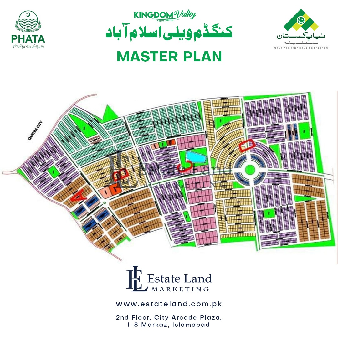 Master plan of Kingdom Valley Islamabad