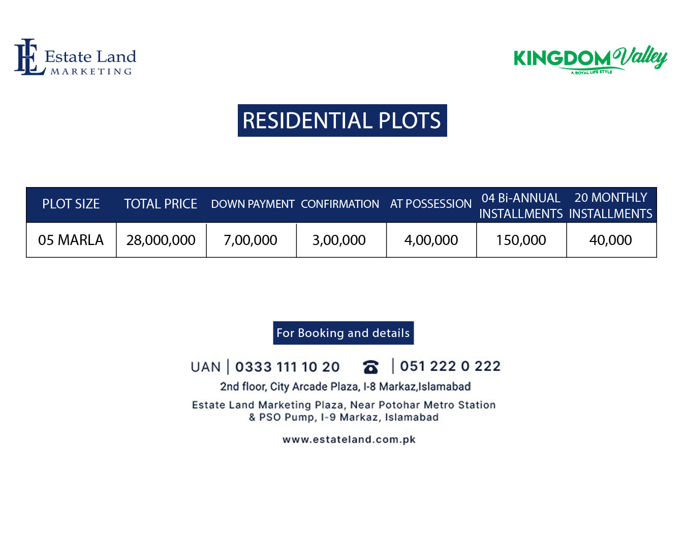 kingdom valley new residential plots