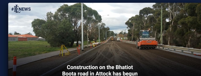 Construction on the Bhatiot Boota road in Attock has begun