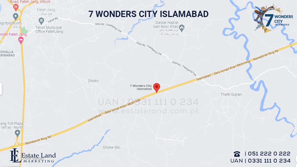 Seven Wonders City Islamabad location map