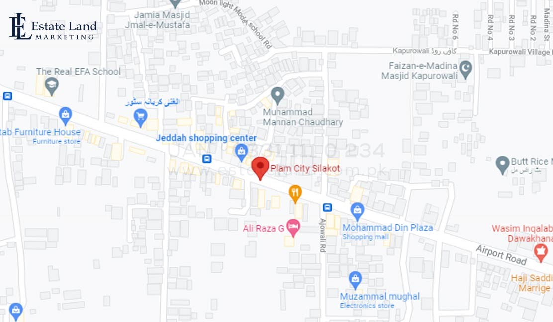 Palm City Sialkot location map