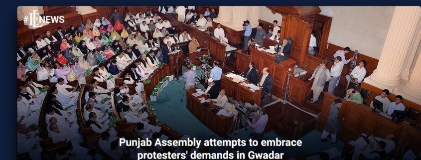 Punjab Assembly attempts to embrace protesters' demands in Gwadar