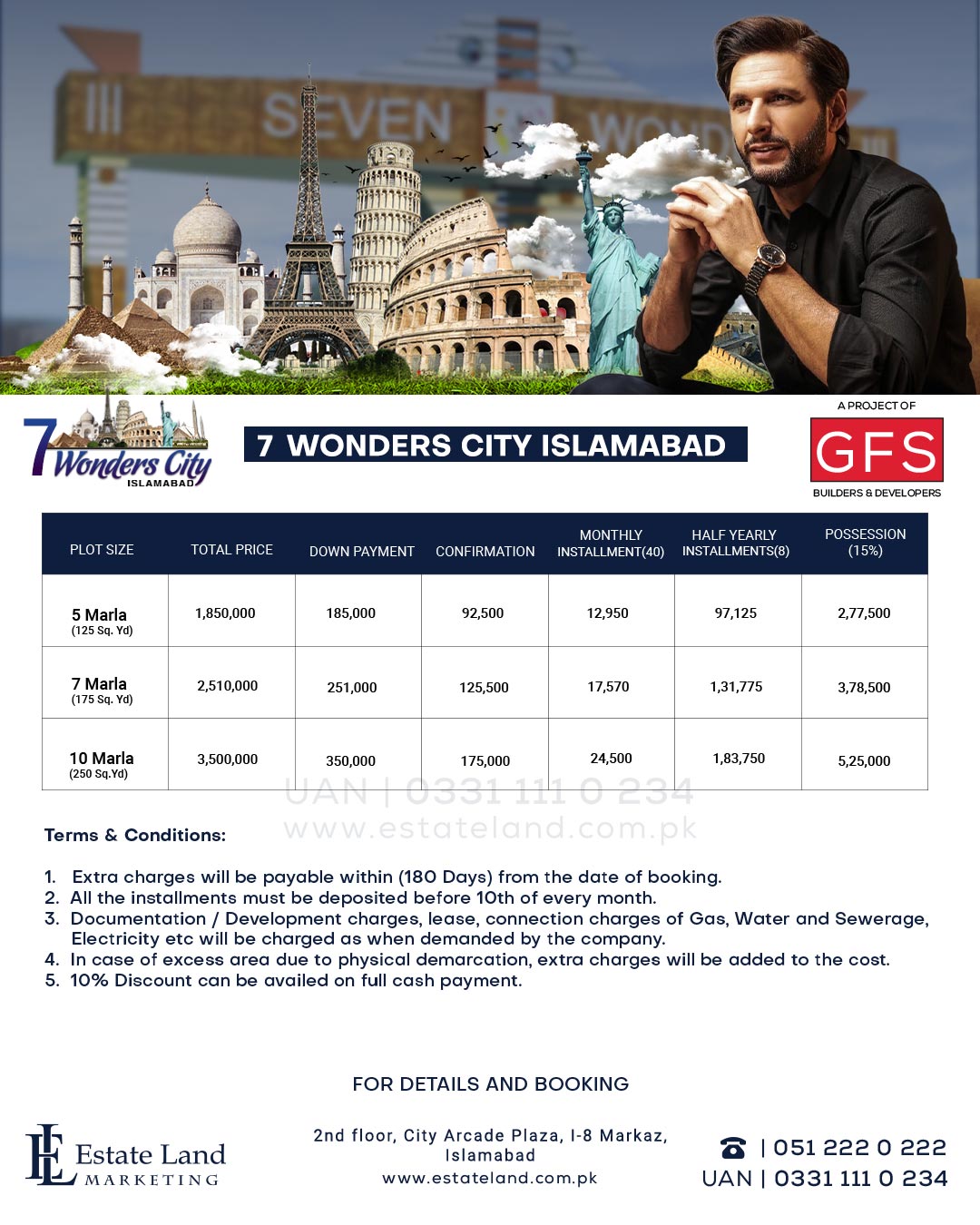 7 wonders city Islamabad new payment plan