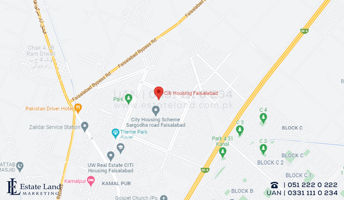 Citi Housing Faisalabad location map