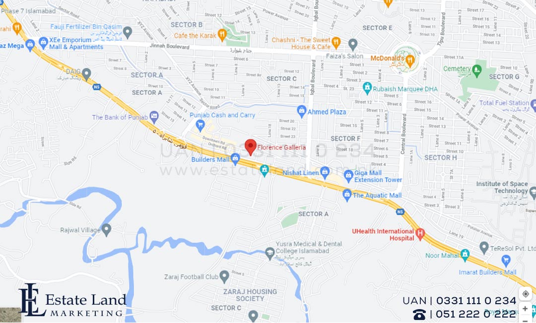 Florence Galleria Islamabad location map