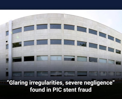 “Glaring irregularities, severe negligence” found in PIC stent fraud