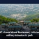 IHC closes Monal Restaurant, criticises military intrusion in park