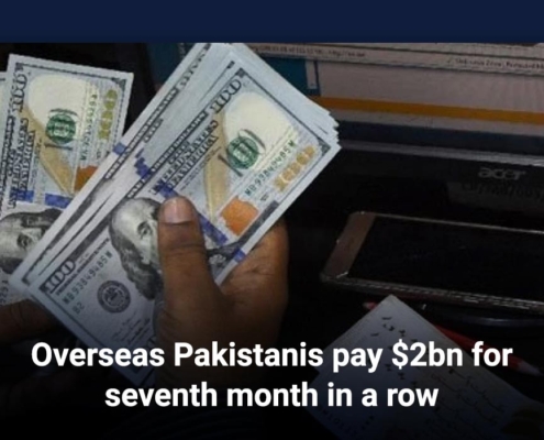 Overseas Pakistanis pay $2bn for seventh month in a row