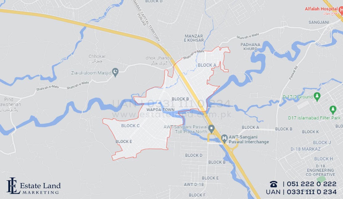 Wapda town Islamabad location