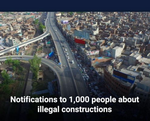 Notifications to 1,000 people about illegal constructions