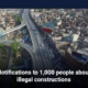 Notifications to 1,000 people about illegal constructions