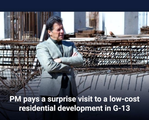 PM pays a surprise visit to a low-cost residential development in G-13