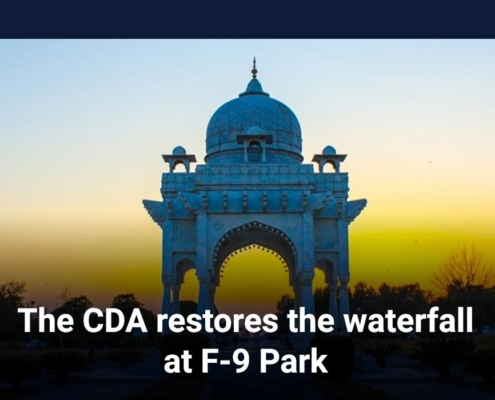 The CDA restores the waterfall at F-9 Park