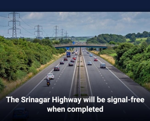 The Srinagar Highway will be signal-free when completed