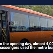 On the opening day, almost 4,000 passengers used the metro bus