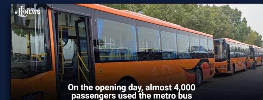 On the opening day, almost 4,000 passengers used the metro bus