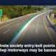 Private society entry/exit points on Rwp motorways may be banned