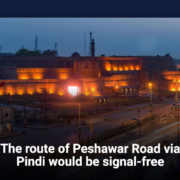 The route of Peshawar Road via Pindi would be signal-free