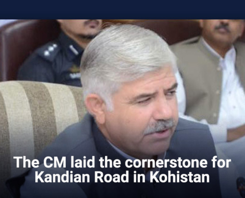 The CM laid the cornerstone for Kandian Road in Kohistan