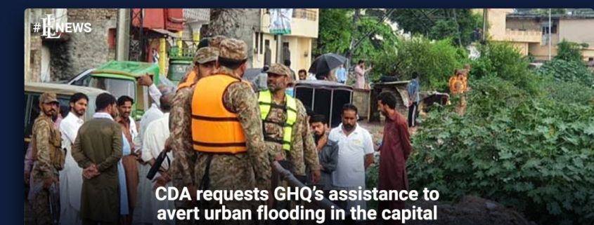 CDA requests GHQ's assistance to avert urban flooding in the capital