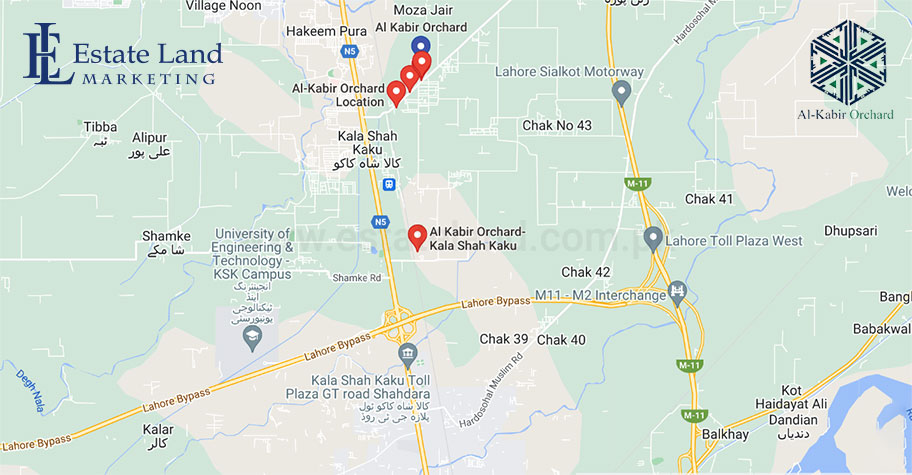 Al Kabir Orchard Lahore location