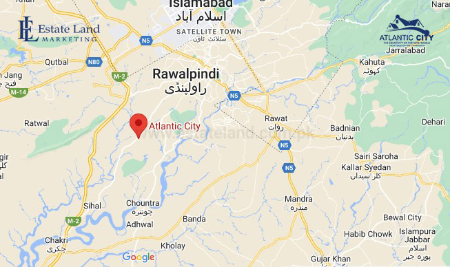 Atlantic City Islamabad Location Map