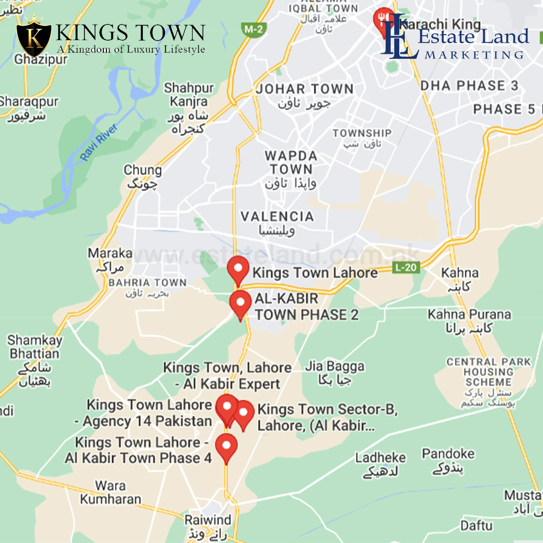 Kings Town Lahore Location