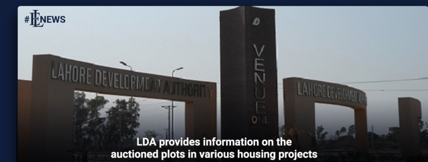 LDA provides information on the auctioned plots in various housing projects