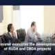 Minister evaluates the development of RUDA and CBDA projects