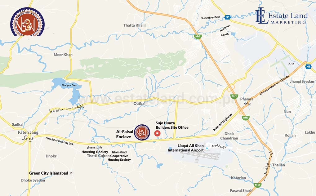 AL Faisal Enclave Islamabad Location map