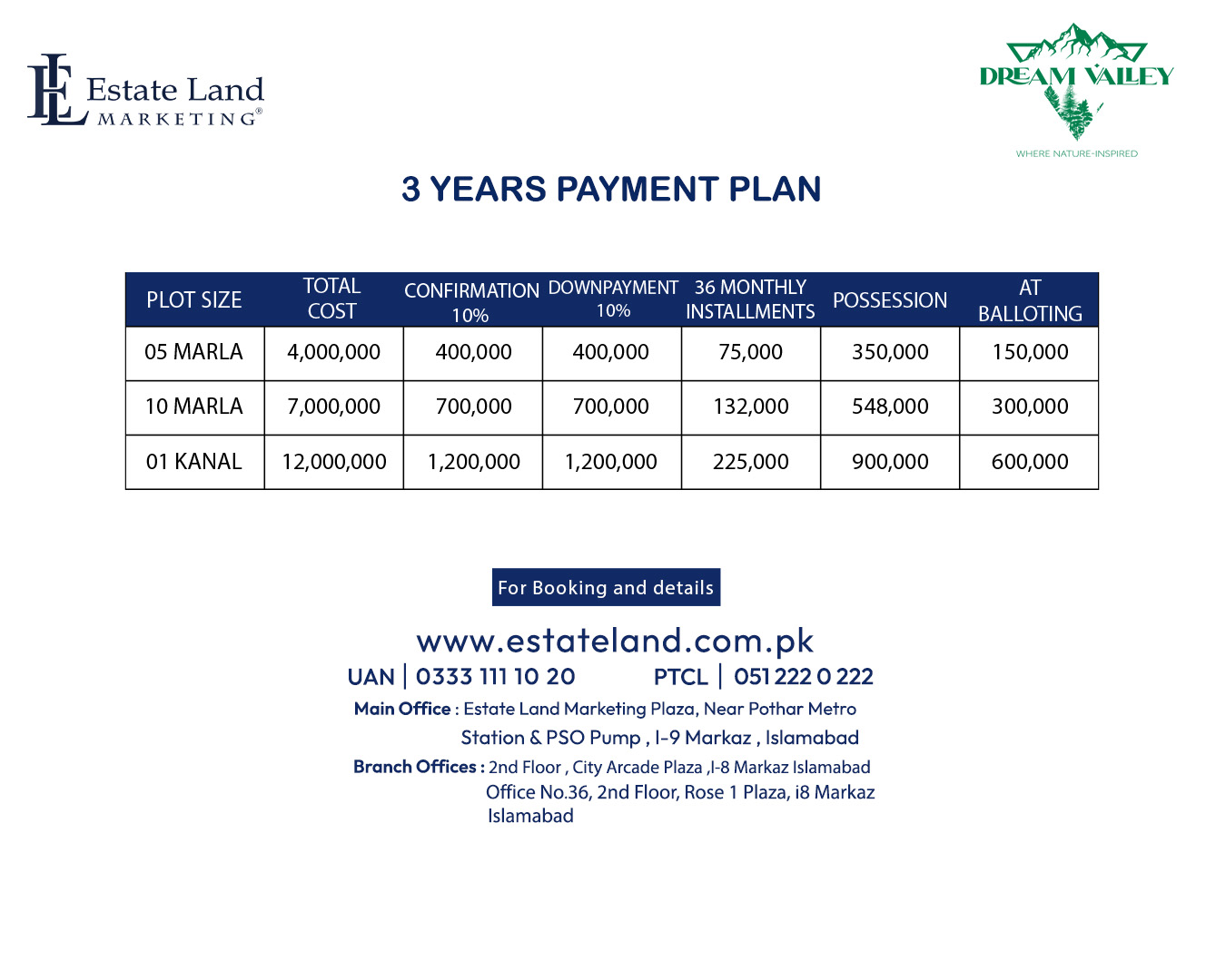 Dream Valley payment plan