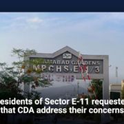 Residents of Sector E-11 requested that CDA address their concerns