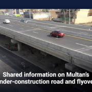 Shared information on Multan's under-construction road and flyover