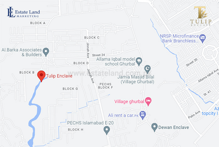 Tulip Enclave Islamabad location map