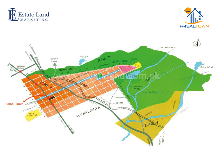 Faisal Town Phase 2 location map