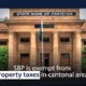 SBP is exempt from property taxes in cantonal areas